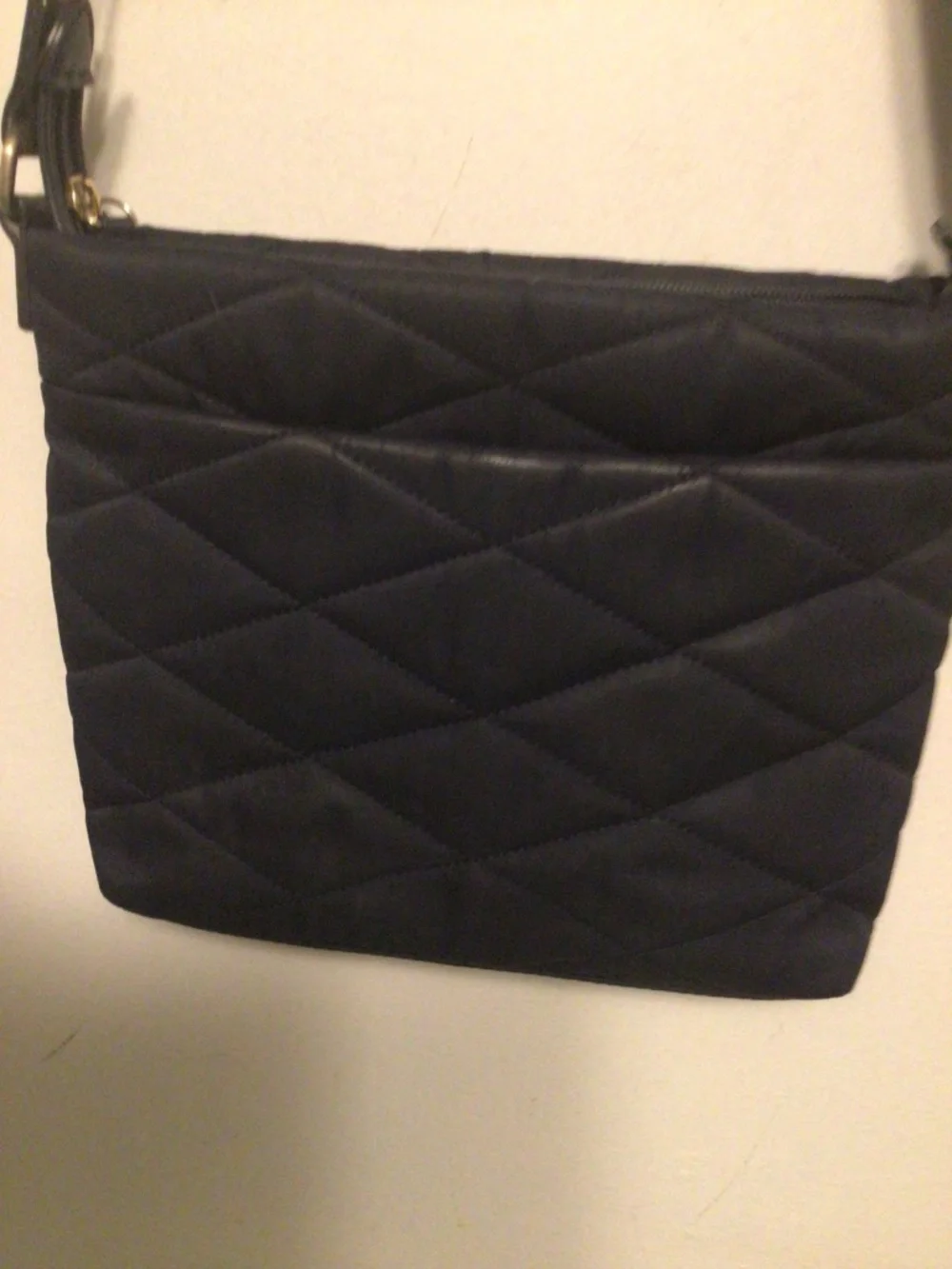 Ridley London quilted cross body bag with adjustable nylon strap